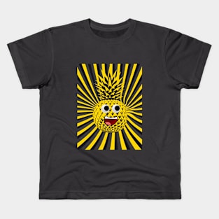 Funny Pineapple Cartoon Character Kids T-Shirt